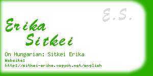 erika sitkei business card